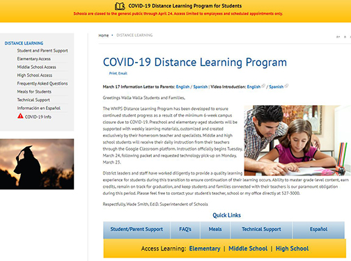 Excellent Resources On Distance Learning Webpage Walla Walla